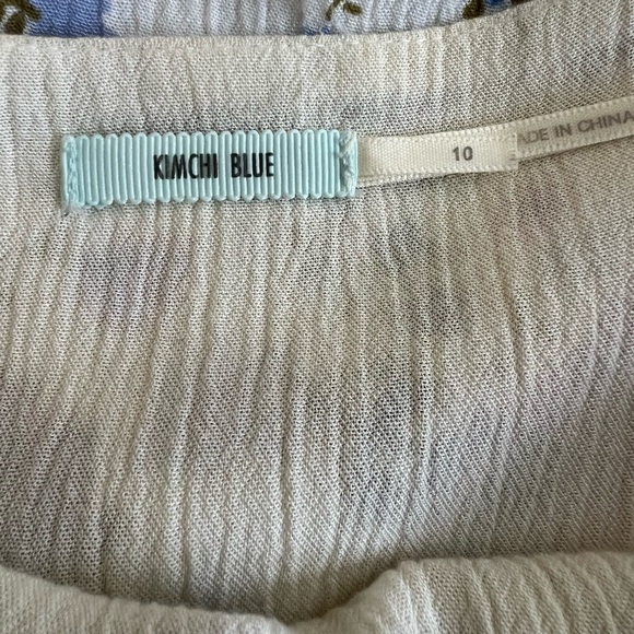 Kimchi Blue White Purple Blue Floral Maxi Dress Size 10 - Picture 6 of 7